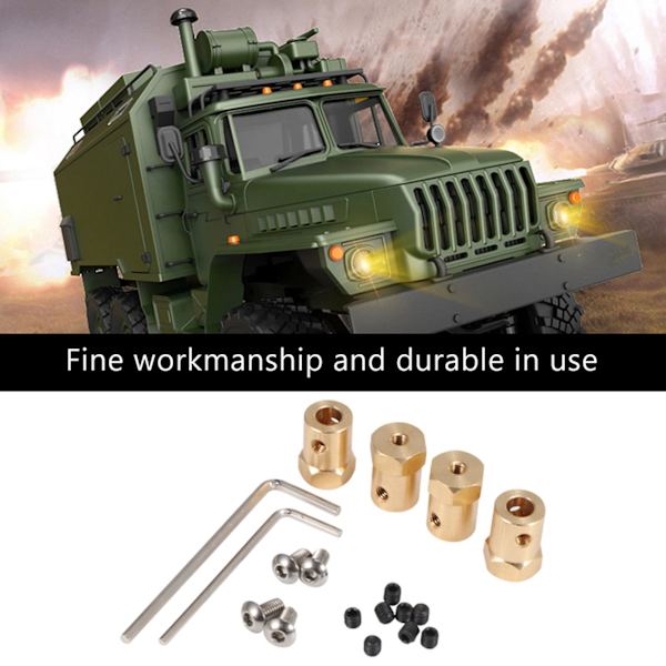 4 kpl 5 mm - 12 mm messinkinen yhdistäjäpyörän napa kuusiokolosovitin WPL B14 B16 B24 B36 C14 C24 MN D90 D91 RC-auton varaosiin