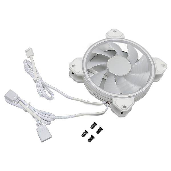 RGB Kabinettvifte 12cm 4pin PWM 3pin ARGB RGB Bakgrunnsbelyst 9 Vifteblader Sterk Luftstrøm Super Stille PC-vifte for PC Stasjonær Kabinett