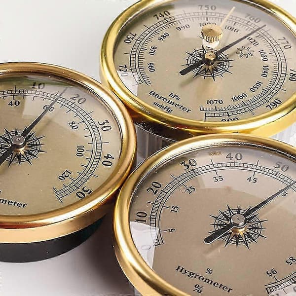3 I 1 Lufttrykksmåler Termometer Hygrometer Barometer Værvarsel 72mm