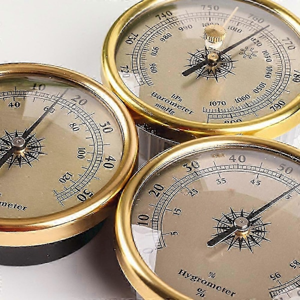 3 I 1 Lufttryksmåler Termometer Hygrometer Barometer Vejrudsigt 72mm