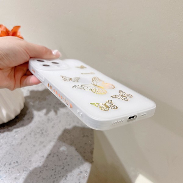 Iphone 12 Pro Max -kotelo, söpö perhonen kuvio, ohut ja pehmeä TPU-kotelo naisille ja tytöille