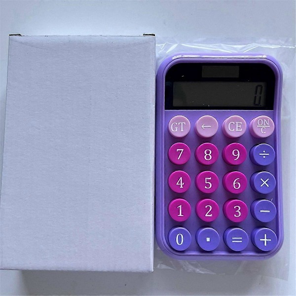 Mekanisk Lommeregner med Kontakter LCD Display Lommeregner Store Knapper Mekanisk Lommeregner