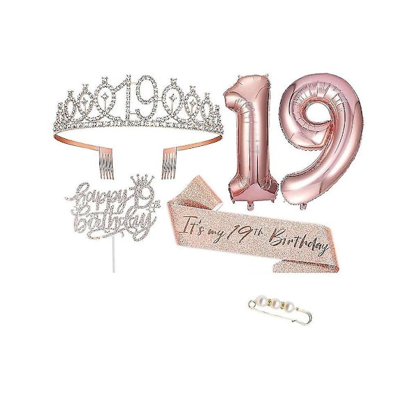 4 stk. 18-årsdag dekorasjoner for jenter, bursdagsdekorasjoner for