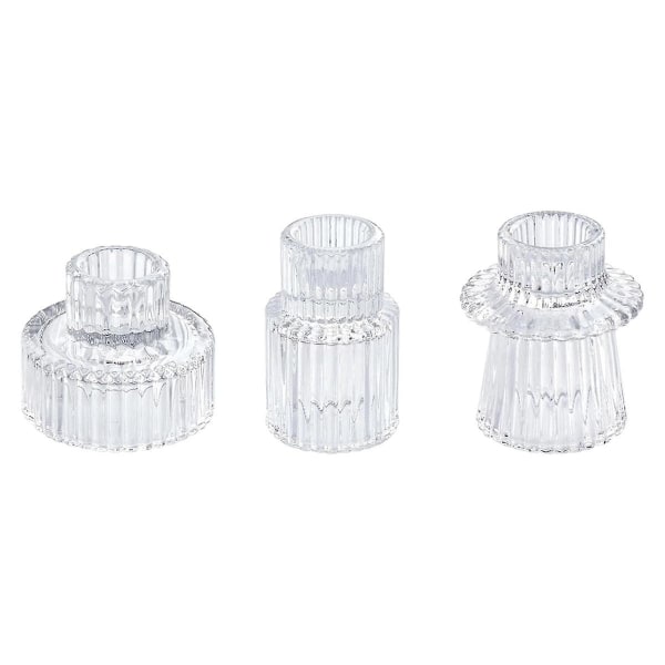 Spesielle lysestaker i glass Lysholdere for borddeler, bryllupsdekor og fest B