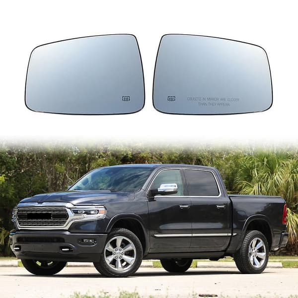 För 2009-2019 RAM 1500 2500 Bil Höger Fram Värmd Sidospegel Dörrspegel Glas