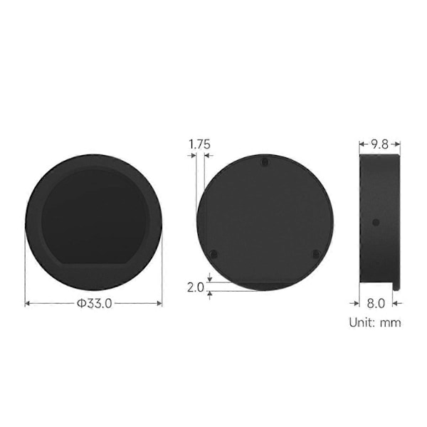 RP2040 Mikrokontroller MCU Kort 0.99-tums Rund LCD-skärm Gyrosensor 65K Färg Accelerometer CNC Metallhölje
