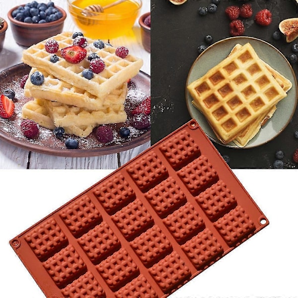 Køkken Silikon Runde Vaffelpandekage Chokolade Bageform Bageplade