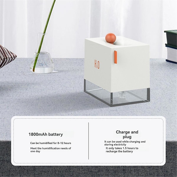 Ny Desktop Aromaterapi Luftfugter USB Hydrerende Nano-Grade Lydløs Natlampe med Luftfugter