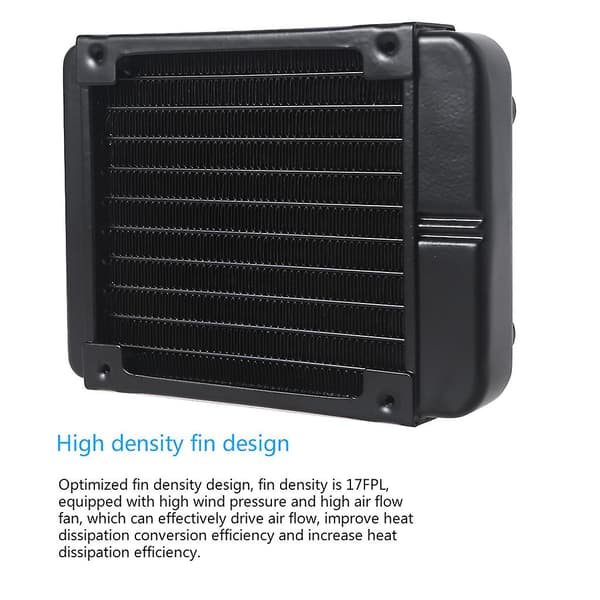 Vattenkyld Datorradiator 10 Rör Aluminium Värmeväxlare Vätskekyld