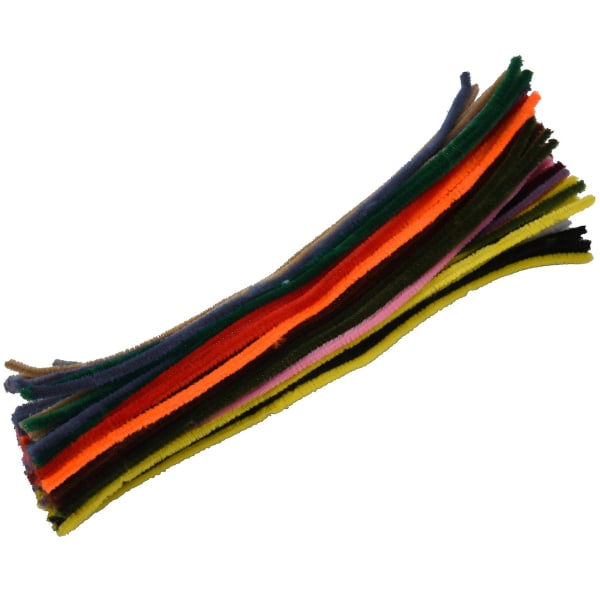 300 kpl Putsauslankoja Chenille-varsia 60mm X 300mm, Sekalaiset Värit
