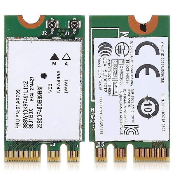 Dual Band Trådløst Netværkskort til Lenovo IdeaPad - 2.4G+5G QCNFA435 M.2 Interface