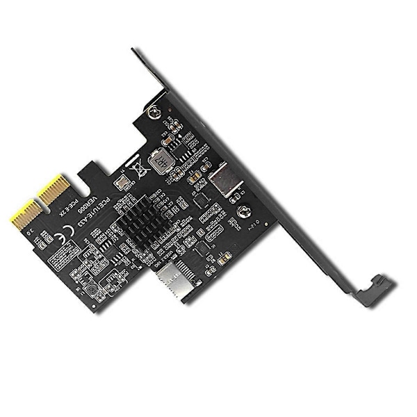 Tilläggskort PCI Express X2 till Typ-E + Typ-C Expansionskort USB3.2 GEN2 10Gbps ASM3142 Chip PCI-E