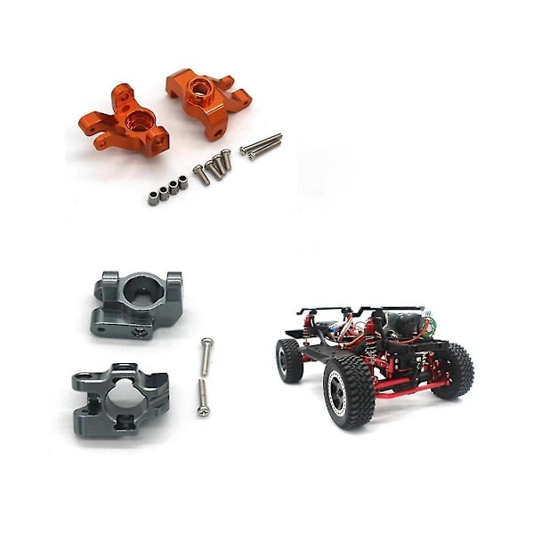 Styrekopp i metall for 1/12 Mn128 Mn86s G500 Crawler Off Road Truck, Grå
