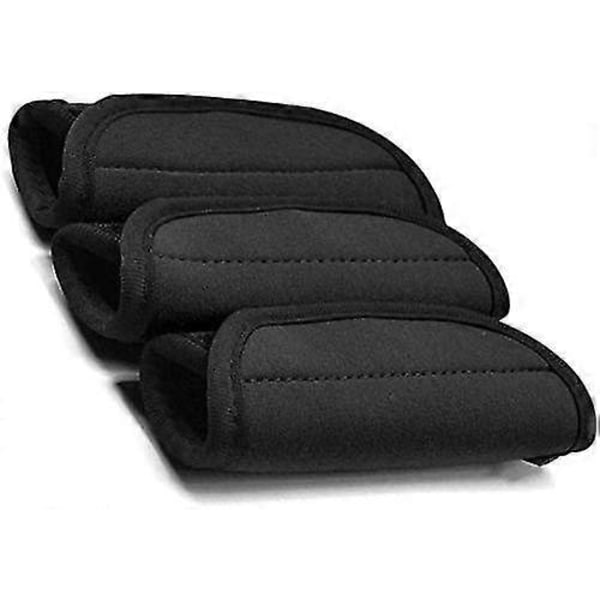 3-pack Komfort Neopren Handtagslindor Grepp/Identifierare för Resväska Bagage Resväska (svart)
