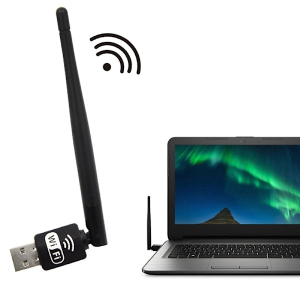 150 Mbps Extern USB WiFi Dongle Adapter Trådlöst Nätverkskort med Antenna