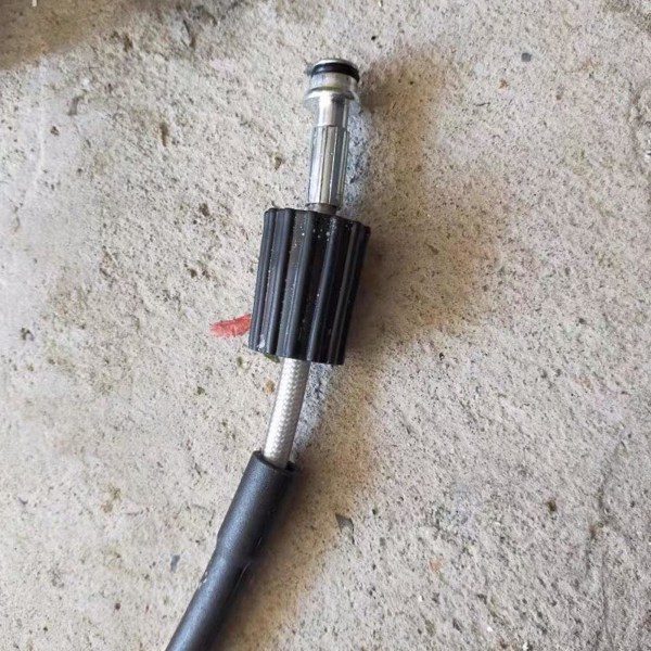 Højtryksvaskerslangeindsatsfittings DN6 D14mm Ringmutter M22 Bilvask Vandrensningsslange Rørfitting Twist Connector