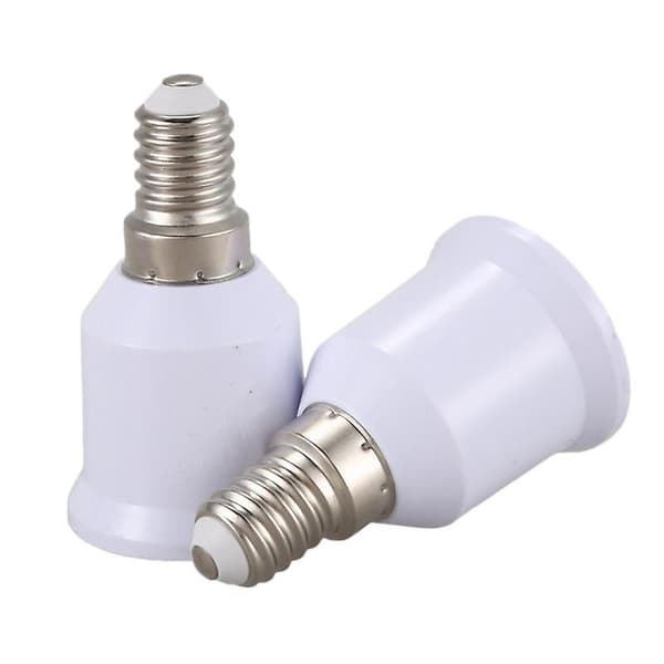 15 stk E14, E27 Adapter Base Skrue LED Pære Pærefat Konverter, Hvid