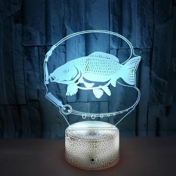 3D Nattlampe med Cyberpunk-kunst og Futuristisk Design, Visuelt Slående, LED-lyskilde, Ideell for Hjemmedekorasjon og Gave (Sprekk)