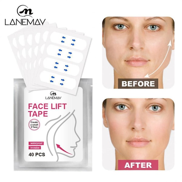40/80/120 stk V Face Usynlig tynne ansiktsklistremerker Makeup Tape Usynlig Pustende