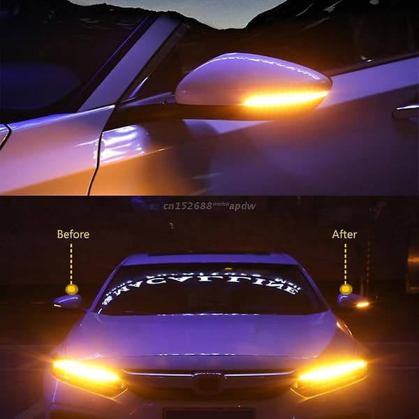 2x Sekvensielle LED-side speil blinklys advarsel stripe tape signal sikkerhet