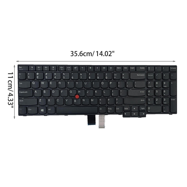 Us Layout erstatningstastatur uden baggrundsbelysning til Lenovothinkpad E570 E575