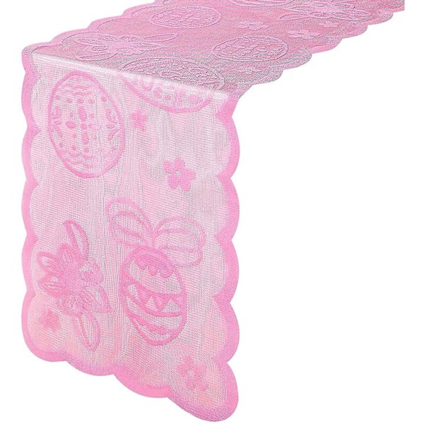 Påskspetsbordlöpare Kaninägg Bordlöpare Familjemiddag (rosa)