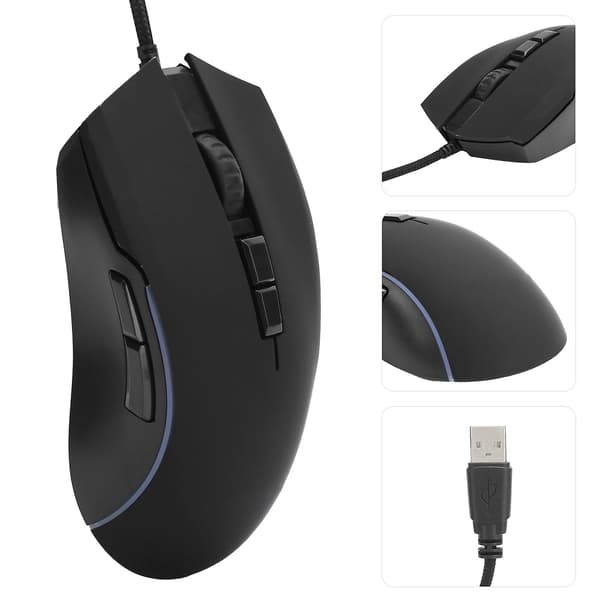 YFRUITFUL Kablet Mus 7200dpi RGB Lys Gaming Mus 7 Knapper USB Computermus