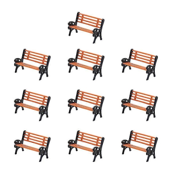 10 st Modell Ho N O Skala 1:100 Bänk Stol Modell Soffa Gatupark Layout Plast Hantverk, trädgård/ra