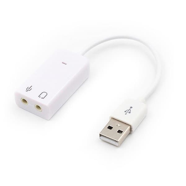 Eksternt USB Lydkort 7.1 Adapter USB til 3D Virtuel Lyd Audio Headset Mikrofon 3.5mm Jack til Laptop PC Notebook