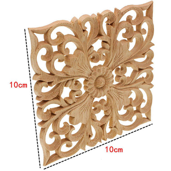 4x Trädekaler Leverans Europeisk stil Applikation Äkta träskärning Tillbehör och detaljhandel.träskärning