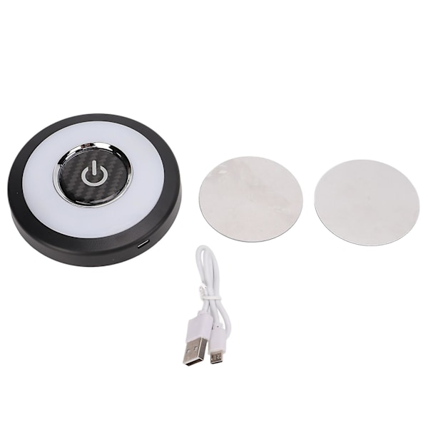 LED bagasjeromslys for bil, USB-oppladbar, multifunksjonell, gul, hvit, blå belysning for bobil, campingvogn, skap