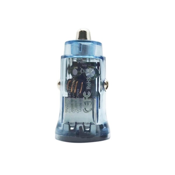 Transparent Two USB Car Charger 3.1A Fast Charging Charger Pd Fast Mini Car Charger Quick Charge(Tr