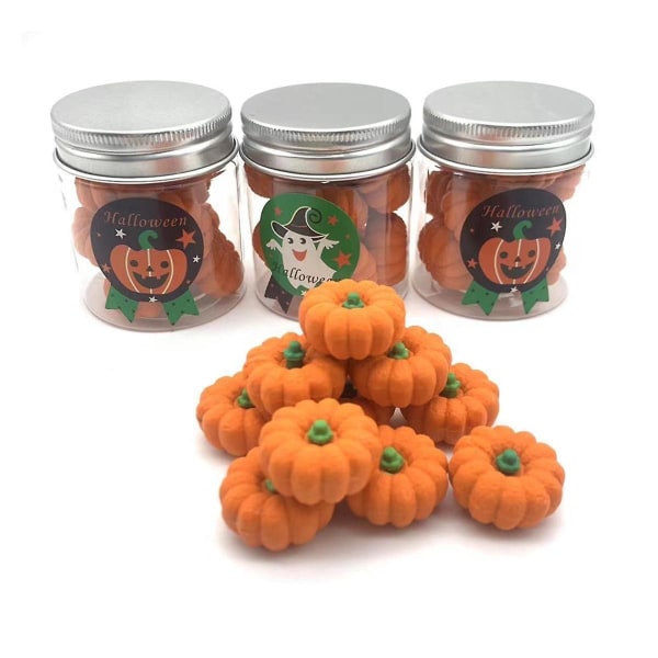 Kurpitsa-pyyhekumipaketti Syksy Mini Kurpitsa-pyyhekumi, 3D Lapset Halloween Opiskelija Juhlaherkut Luokkahuone