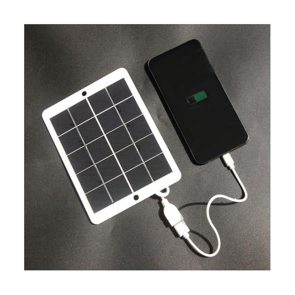 3W 5V Solpanel Bærbar Solcellelader Strømforsyning Til Mobiltelefon Powerbank Udendørs Camping H