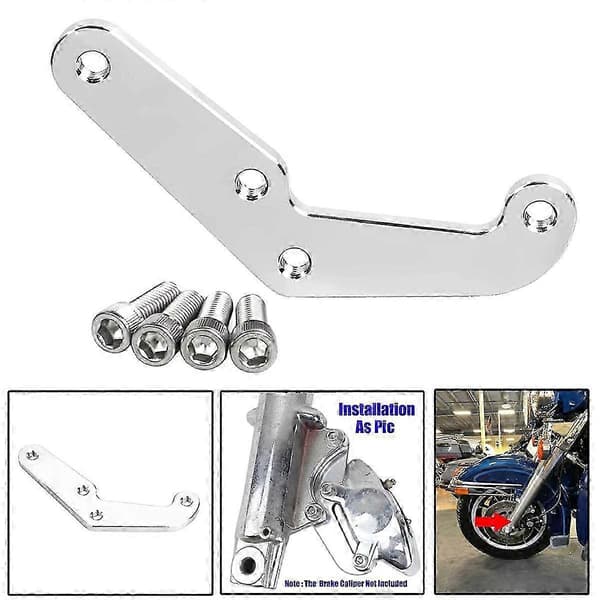 4-stempel Forgaffel Bremseskallebeslag Adapter til 84-99 Touring Softail