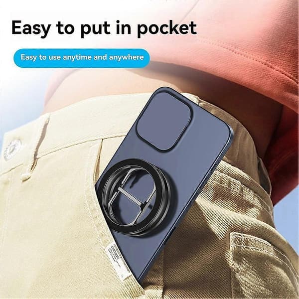 Sammenleggbar Dobbeltsidig Magnetisk Telefonringholder for Magsafe Gym