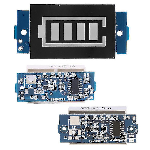 Enkelt 3,7v Lithium Batteri Kapacitetsindikator Modul 4,2v Blå Display Tester
