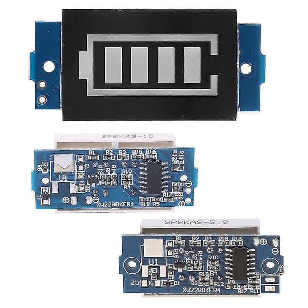 Enkelt 3.7v Litium Batterikapasitet Indikator Modul 4.2v Blå Skjerm Tester