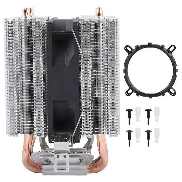 4 Heat Pipe CPU Blæser Radiator Køler Køleplade Til Intel LGA 1155/1156/1366 (Grønt Lys) YEMMA