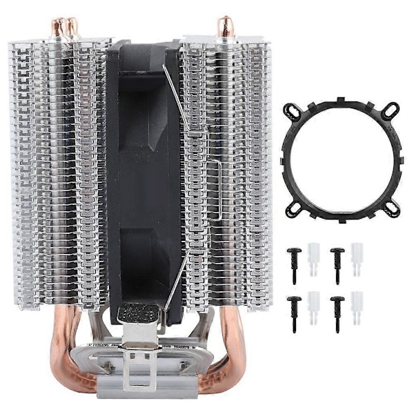 4 Värmerör CPU Fläkt Radiator Kylare Kylfläns För Intel LGA 1155/1156/1366 (Grönt Ljus) YEMMA