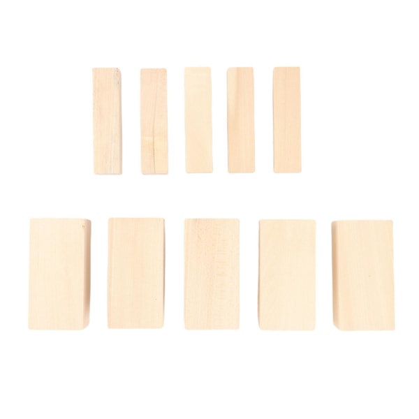 10Pak Basswood Carving Blocks Kit Whittling Blanks Nybegynnere Uferdige Wood Whittling Blocks Carv