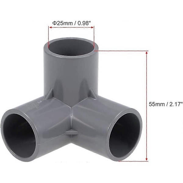 PVC 3-tie liitin kasteluun 25mm