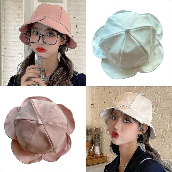 Solhattar för kvinnor, Mode Et Cap Justerbar Fi Hatt Volangblad Brätte Yellow