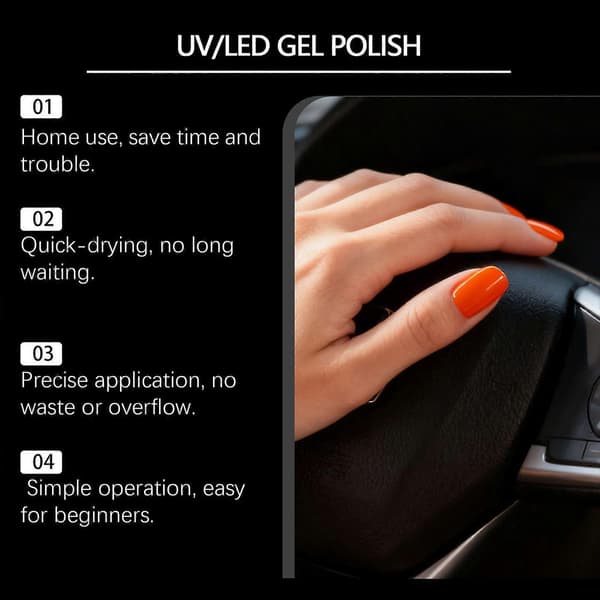 6-pack nagellackspennor, 3-i-1 gelnagellackspenna