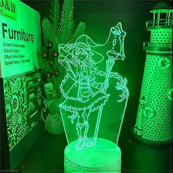 SBSG Mushoku Tensei Jobless Reincarnation Migurdia Roxy Anime Lampe 3D Farveskift Lampara Natlamper til Julegave