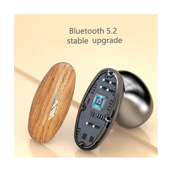 M35 Wood Grain trådlösa Bluetooth hörlurar Tws In-ear Touch-hörlurar Bluetooth 5.2 Sports Headp