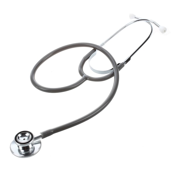 2x Pro Dual Head Emt Stetoskop til Læge Sygeplejerske Dyrlæge Student Sundhed Blodgrå