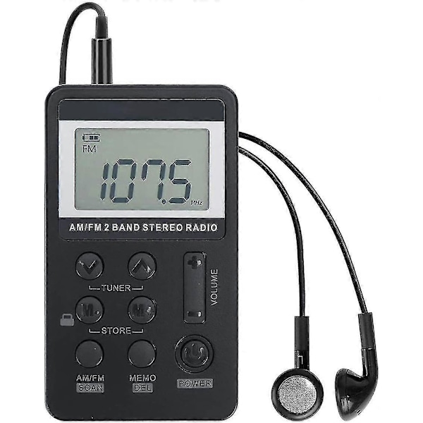 Bärbar AM/FM Fickradio - Dhrs Personlig VR-Robot Mini Digital Tuning Walkman Radio med Inspelare