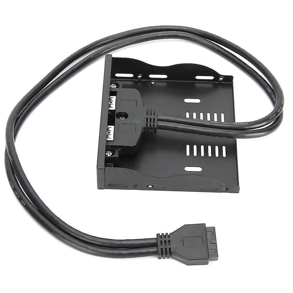 USB 3.0 Floppy Bay Frontpanel med 19 Pin til 2 USB 3.0 Interface HUB