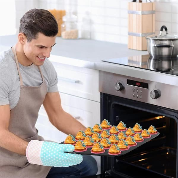 2-pack Premium Nonstick Bakeware 24-koppars, Mini Muffin Pan, Diskmaskins- och Ugnssäker